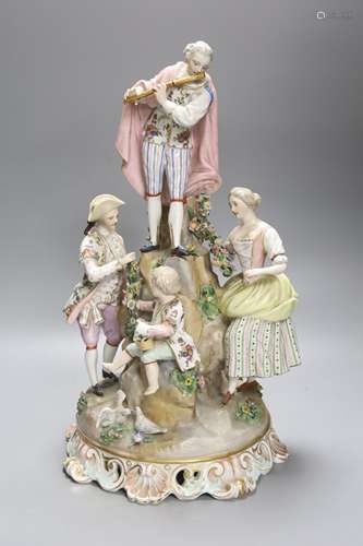 A large Volkstedt porcelain group, height 42cm