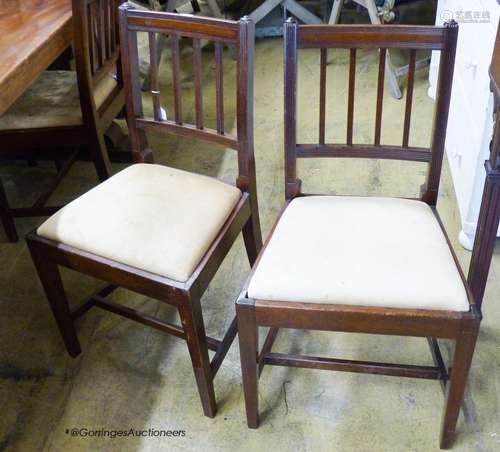 A set of six early 19th century provinical mahogany dining c...