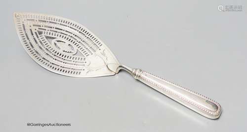 A large George IV silver fish slice, William Abdy I, London,...