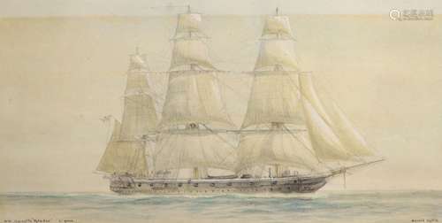 Harold Wyllie (1880-1975), watercolour, 'HM Corvette Pylades...