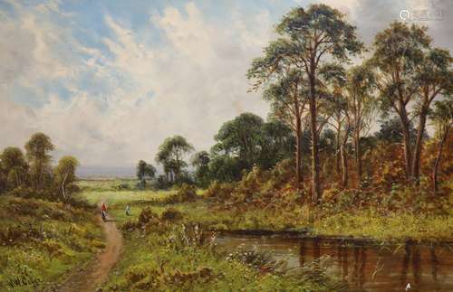 Walter Wallor Caffyn (1845-1898), oil on canvas, River lands...