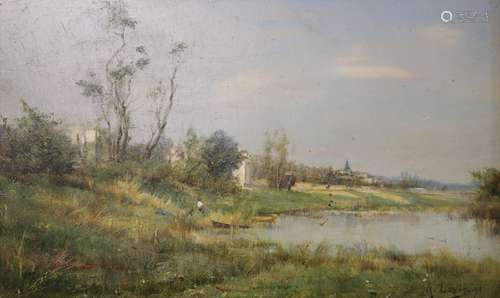 Maurice Levis, Oil on board, landscape. Signed and dated 189...