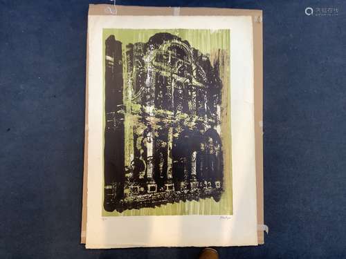 § John Piper (1903-1992), lithograph, San Zobenigo, (L.118),...