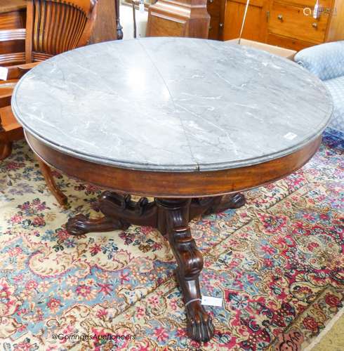 An early 19th century French continental mahogany circular m...