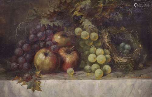 John Frank Swingler (1850-1900), oil on canvas, still life o...