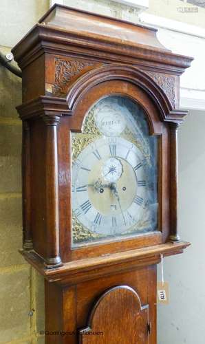 A George III oak eight day longcase clock, marked William Na...