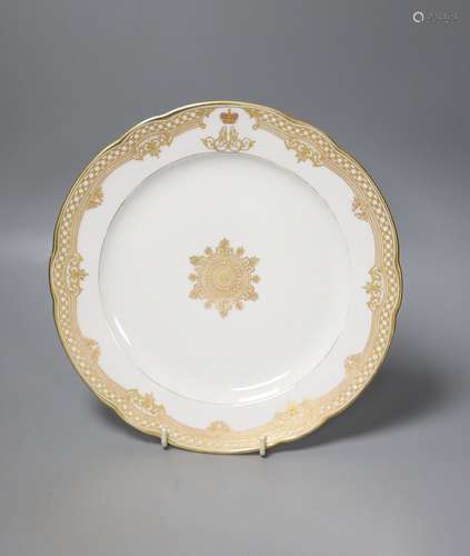 A Russian Imperial porcelain dinner plate, from the service ...