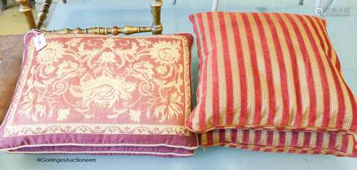 A pair of Laura Ashley rectangular feather filled cushions, ...