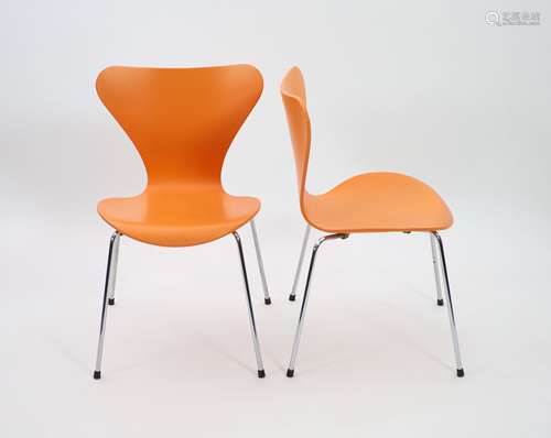 A set of six Danish Fritz Hansen chairs