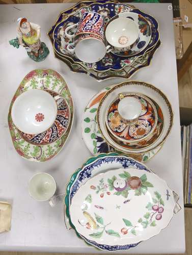 An Assortment of 18th century Worcester and Chelsea porcelai...