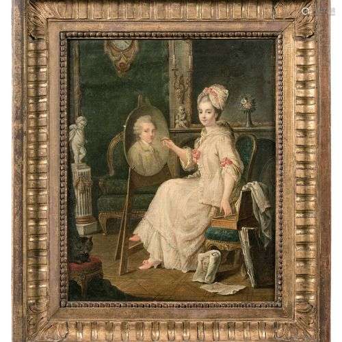 Attribué à Louis Lié PERRIN-SALBREUX (1753-1817) Autoportrai...