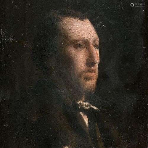 Charles SELLIER (Nancy 1830-1882) Portrait d'homme Panneau. ...
