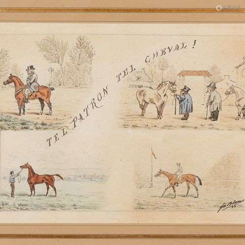 F. de BLANIS (XIX-XXe siècles) « Tel patron, tel cheval », 9...