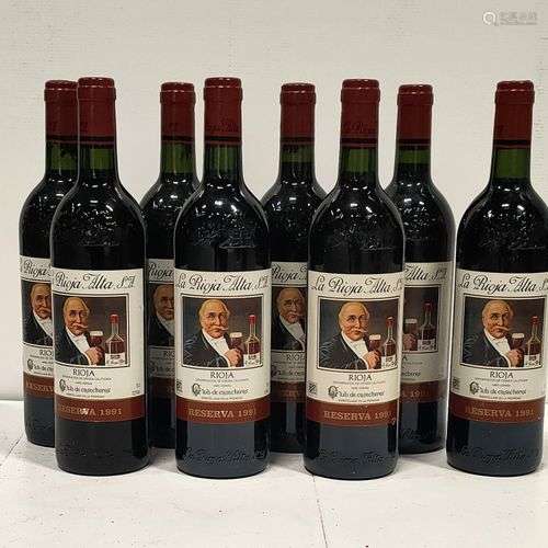 8 bouteilles RIOJA Reserva - « La Rioja Alta » 1991