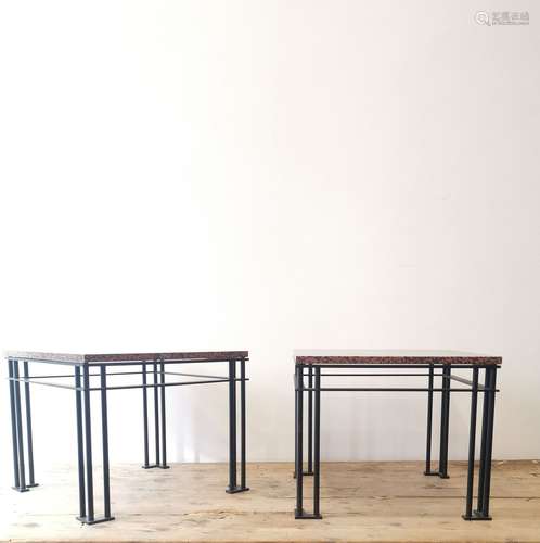 Jean Michel WILMOTTE (1948). Deux tables bout canapé modèle ...