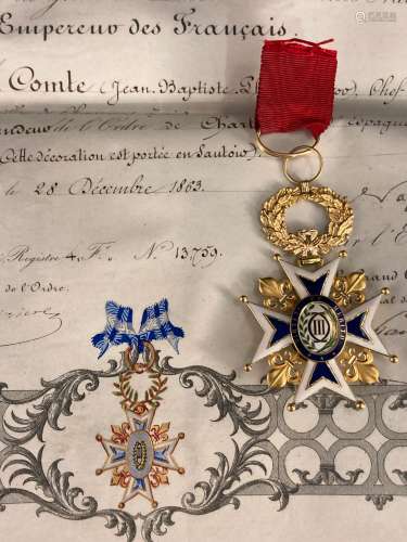 ESPAGNE. Décoration de Commandeur de l'ordre de Charles III ...