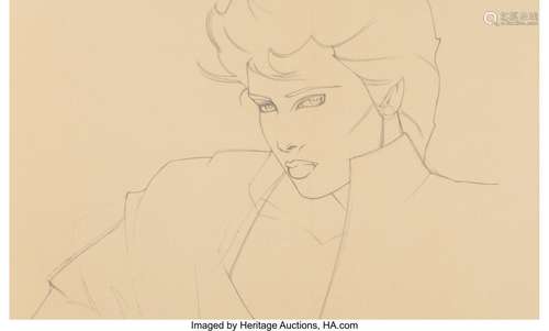 Patrick Nagel (American, 1945-1984) Headshot stu