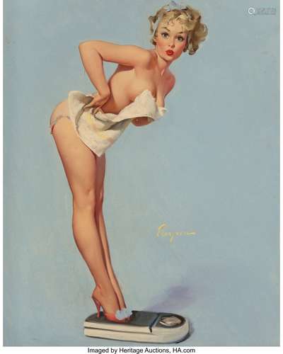 Gil Elvgren (American, 1914-1980) A Weighty Prob