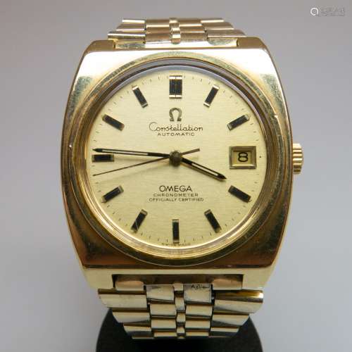 Omega Constellation Chronometer Wristwatch With Date,