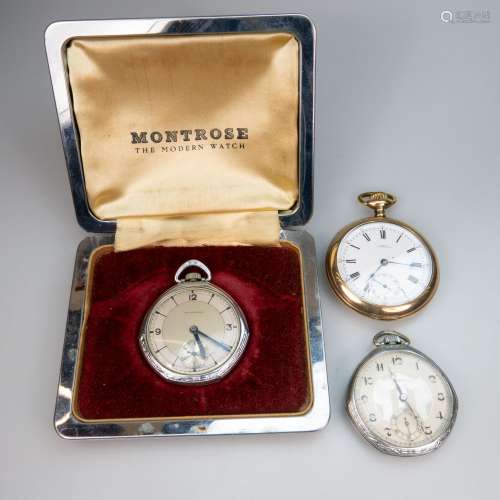 Three Various Open Face Pocket Watches, the first a