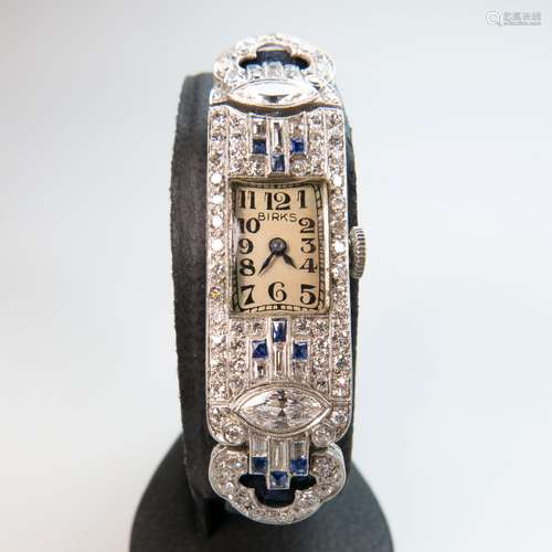 Lady's Birks Wristwatch, circa 1930's; 17 jewel