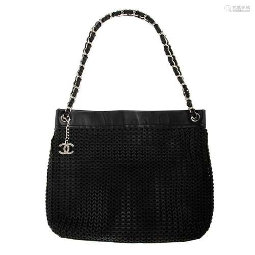 A Chanel CC Woven Charm Tote