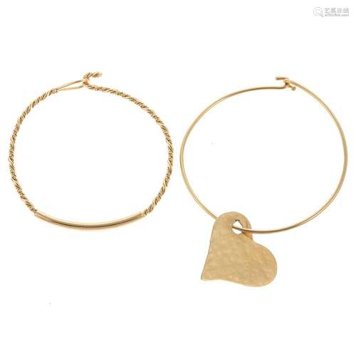 A Pair of 14K Yellow Gold 89