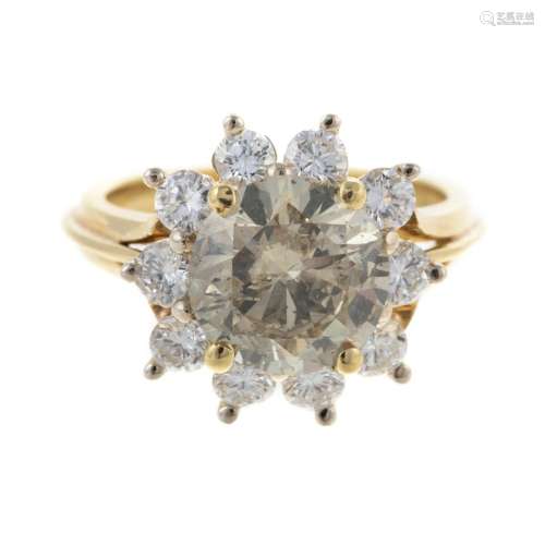 A 2.51 ct Champagne Diamond Ring in 18K