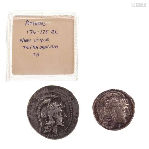 Two Athens AR Tetradrachms, New Style