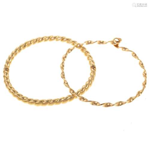 Two Bangle 89 in 14K Yellow Gold