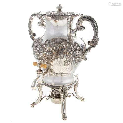 Silver Plated Repousse Hot Water Urn