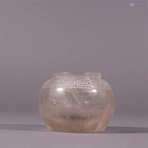 A Carved Rock Crystal Brush Washer