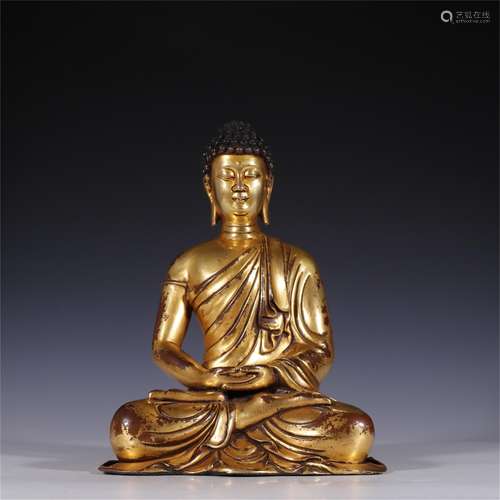 A Gilt Bronze Buddha Statue