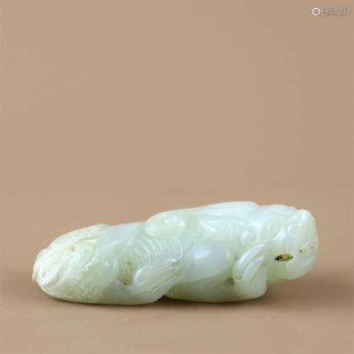 A Carved Jade Beast Shaped Decoration