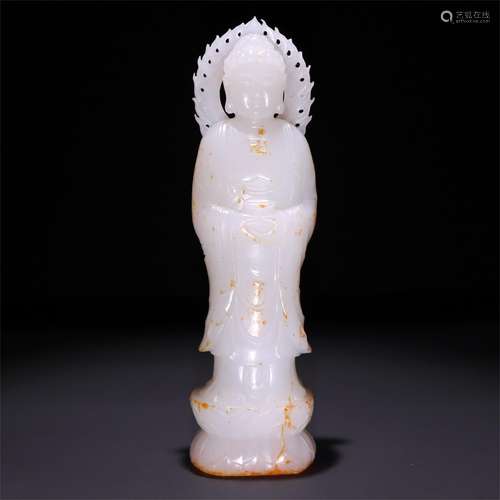 A Carved Jade Buddha Statue