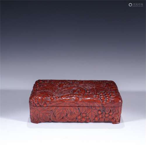 A Carved Boxwood Lidded Box