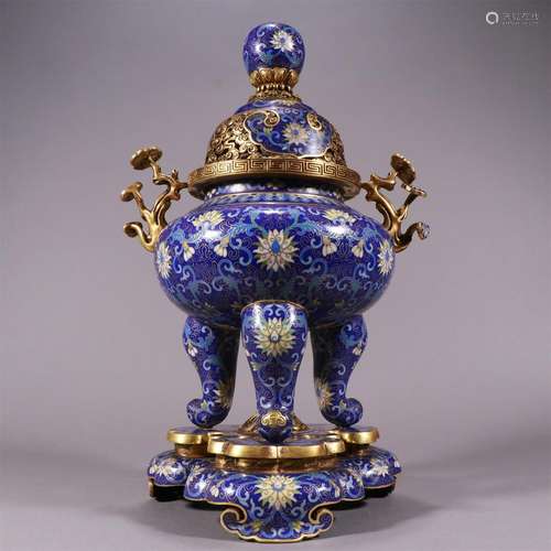 A Cloisonne Incense Burner