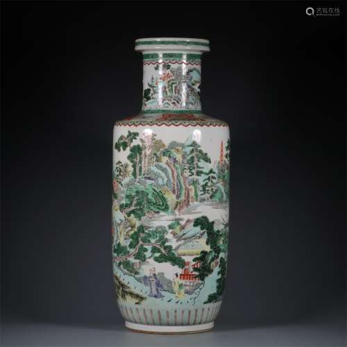 A Wu-Cai Glazed Porcelain Vase