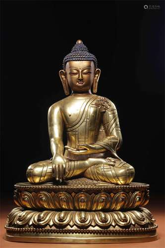 A Gilt Bronze Buddha Statue