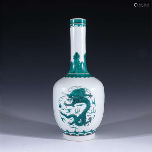 A Blue Glazed Dragon Vase