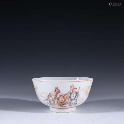 A Porelain Bowl with Figure Pattern
