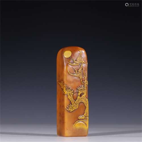 A Carved Tianhuang Stone Beast Patterned Seal