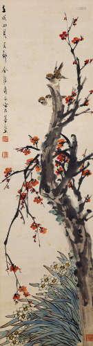 金寿石（1885～1928） 梅花图 设色纸本