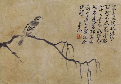 张士保(1805～1878) 花鸟 水墨纸本