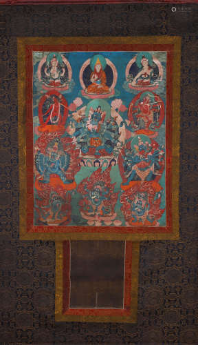 A Tibetan thang-ga painting