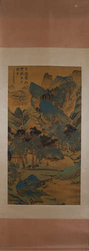 A Chinese landscape painting, Wang Shimin mark