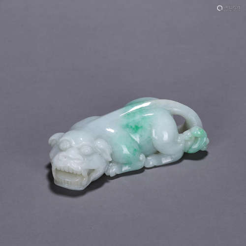 A jadeite beast ornament