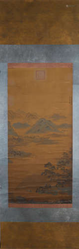 A Chinese landscape painting, Chouying mark