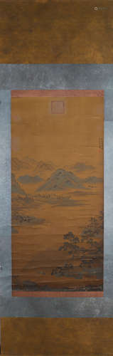 A Chinese landscape painting, Chouying mark