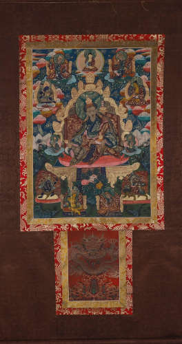 A Tibetan Padmasambhava thang-ga painting
